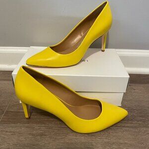 Calvin Klein Kirstin Nappa Yellow Pump - Size 10